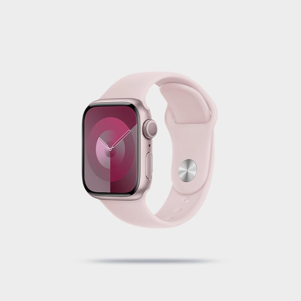 اپل واچ سری 9 GPS + قاب فولادی 45 میلی متری سلولی با بند اسپرت سفالی تصویر 5