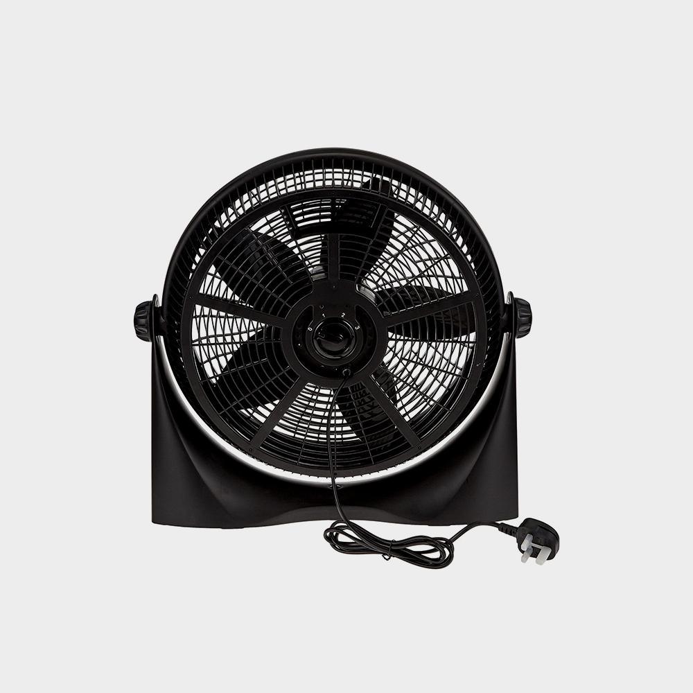 فن جعبه ای قطر فن 16 اینچی، 3 سرعت کم/متوسط/بالا و طراحی 5 تیغه قابل تنظیم قابل حمل تصویر 2