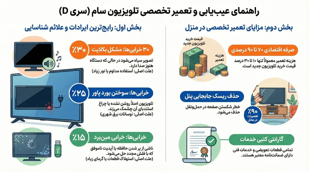 تعمیر تلویزیون سام سری D