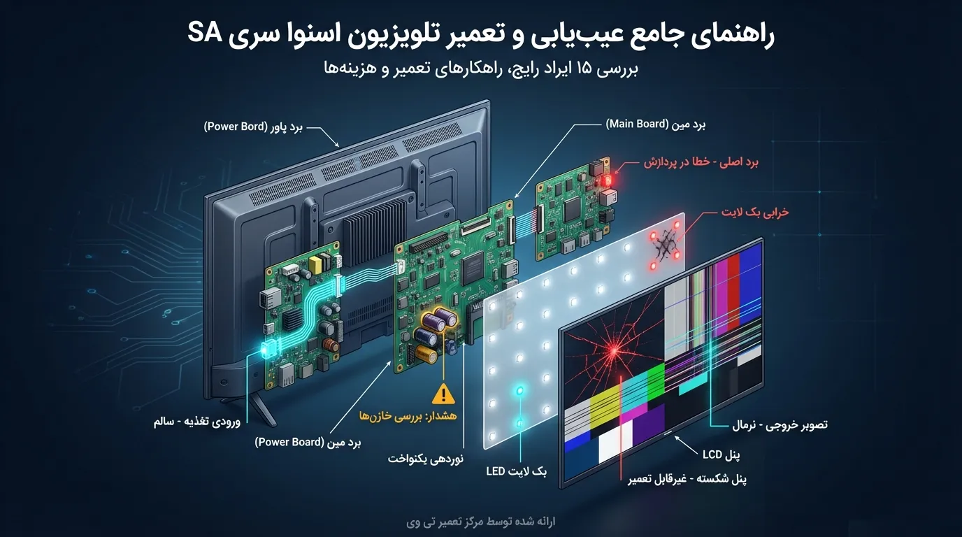 تعمیر تلویزیون اسنوا سری SA
