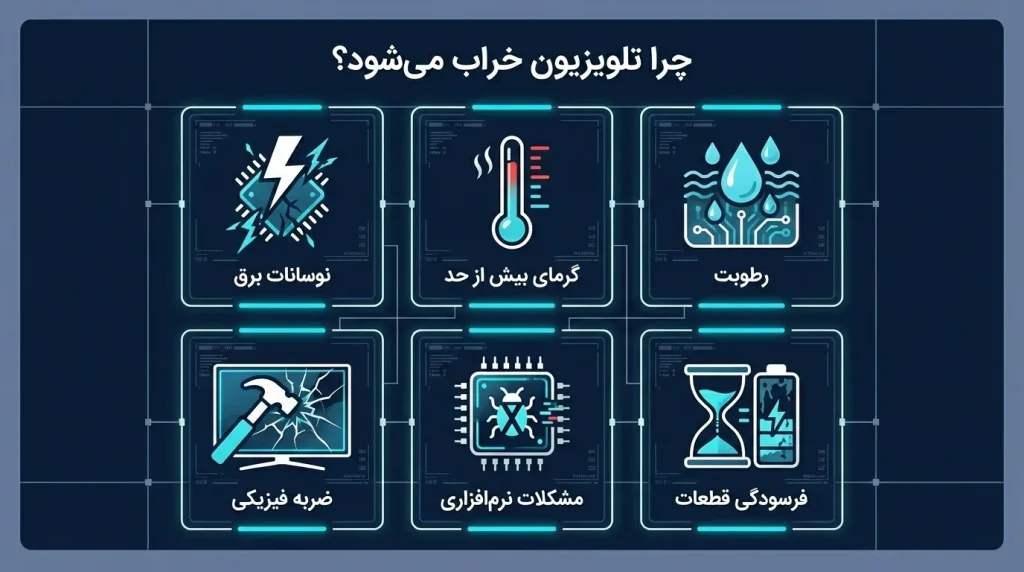 چرا تلویزیون اسنوا سری SA خراب می‌شود؟