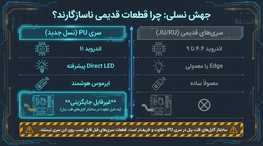 تفاوت‌های سری PU با سایر سری‌های جی پلاس (JH, JU, KU, KE)