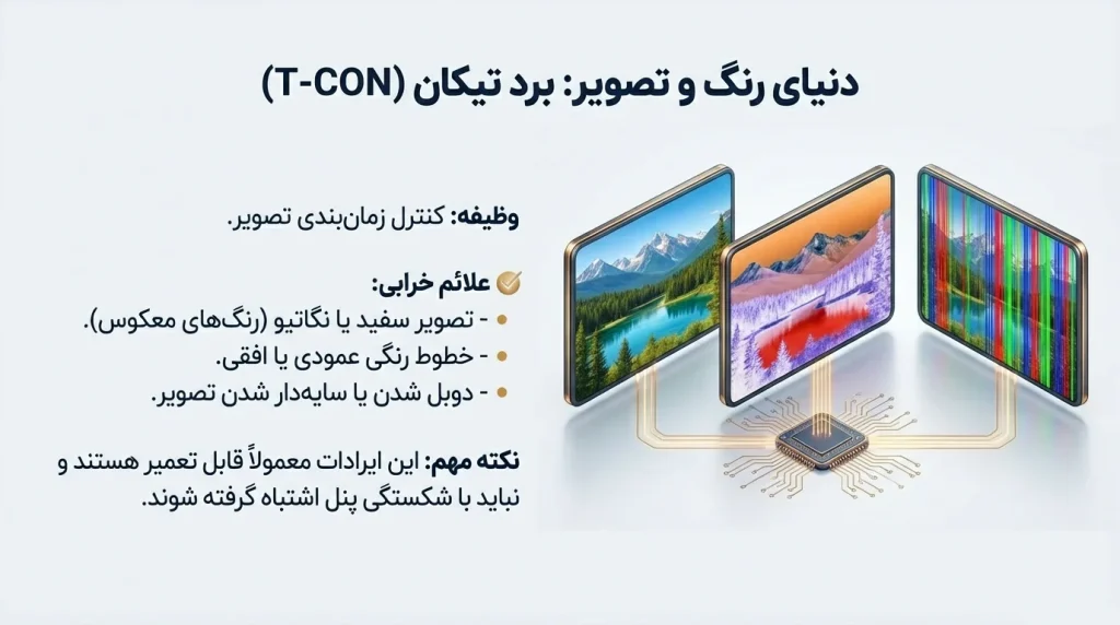 تعمیر بورد تیکان (T-CON) تلویزیون سام سری D