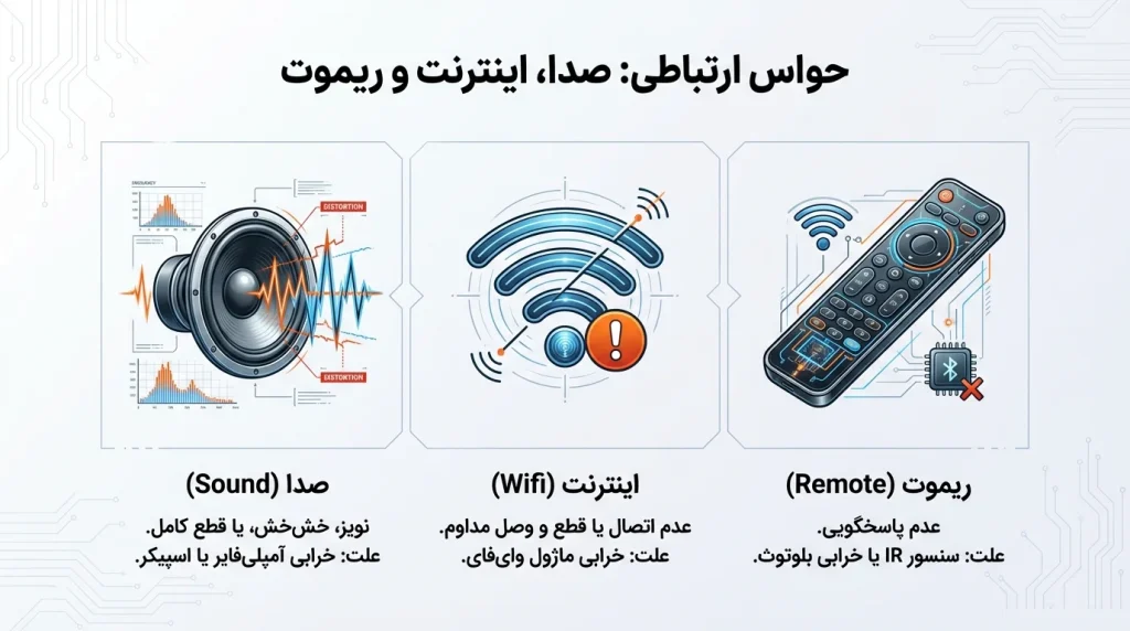 تعمیر ایرادات صدا در تلویزیون سام سری QA