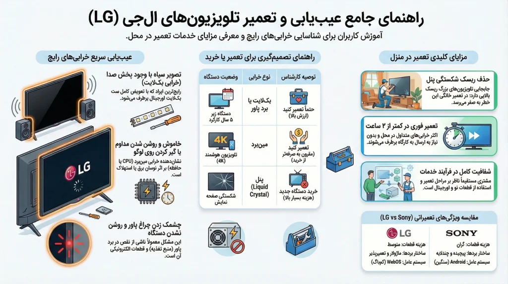 تعمیر تلویزیون ال جی