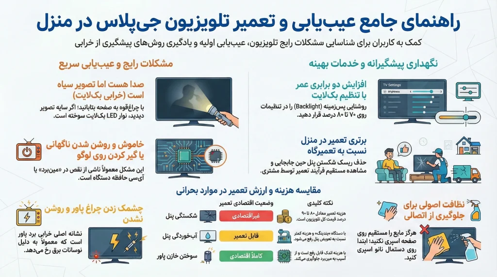 تعمیر تلویزیون جی پلاس