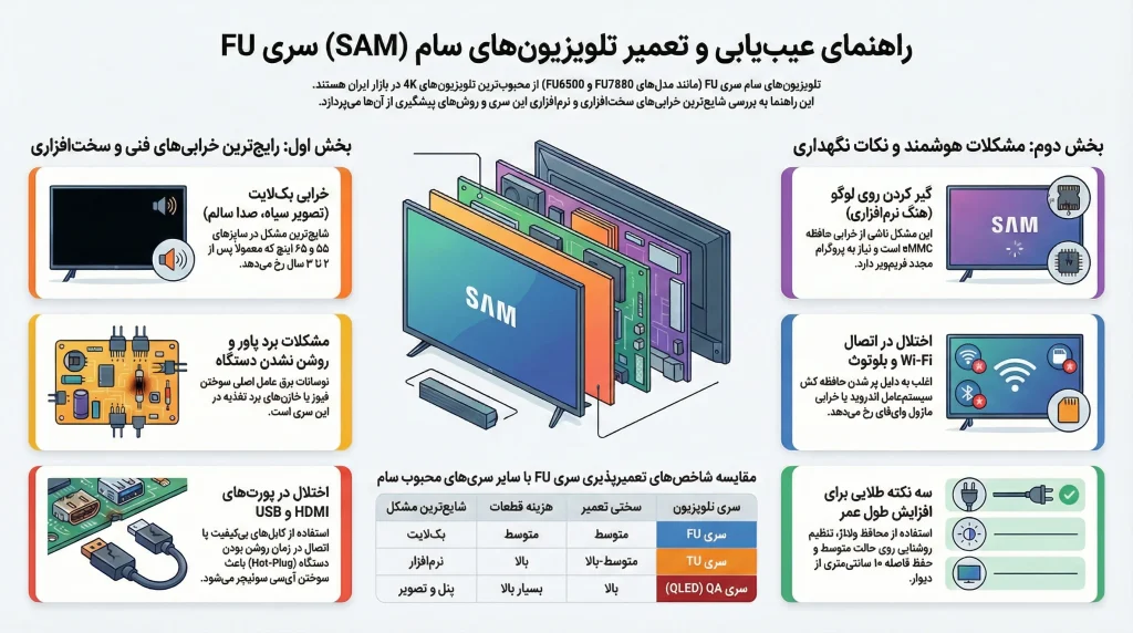 تعمیر تلویزیون سام سری FU